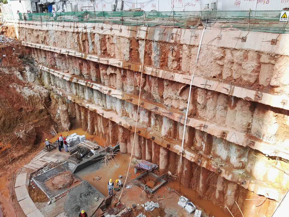 深圳天居景田公寓咬合桩基坑支护及桩基础工程