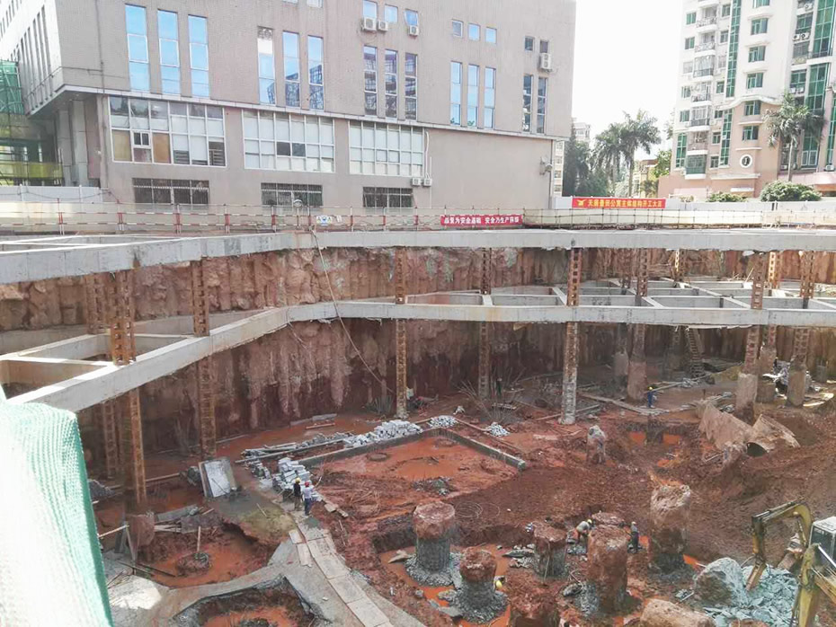 深圳天居景田公寓咬合桩基坑支护及桩基础工程