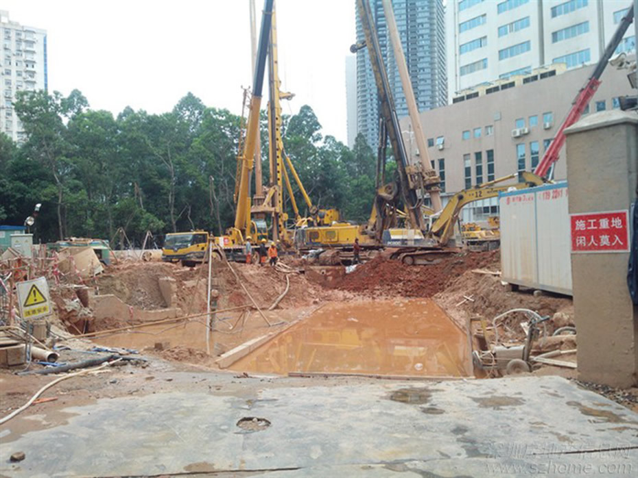 深圳天居景田公寓咬合桩基坑支护及桩基础工程