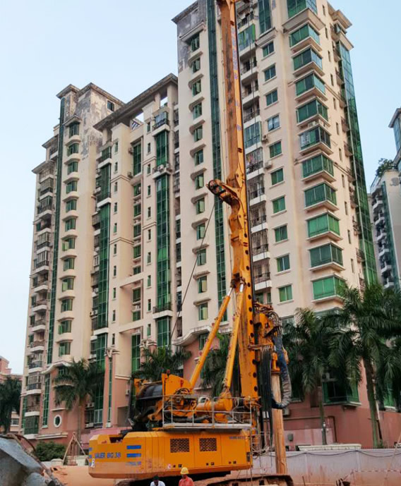 深圳天居景田公寓咬合桩基坑支护及桩基础工程